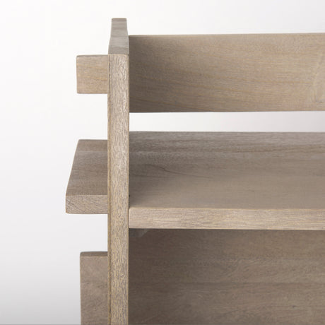 Aida Light Gray Wood Console Table from Mercana - Luna Furniture