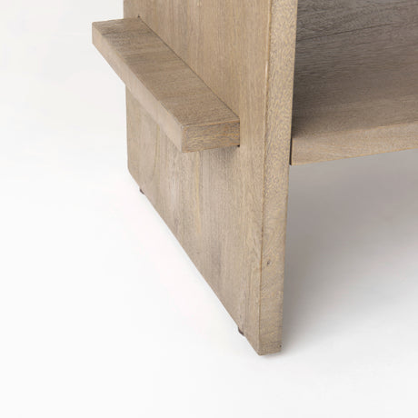 Aida Light Gray Wood Console Table from Mercana - Luna Furniture