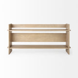 Aida Light Brown Wood Console Table from Mercana - Luna Furniture