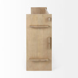 Aida Light Brown Wood Console Table from Mercana - Luna Furniture