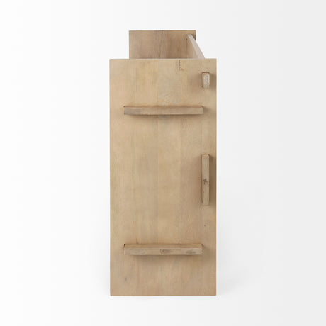 Aida Light Brown Wood Console Table from Mercana - Luna Furniture