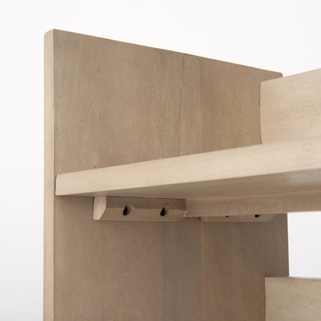 Aida Light Brown Wood Console Table from Mercana - Luna Furniture