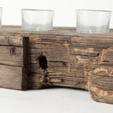 Lakara Reclaimed Wood Eight Tealight Table Candle Holder from Mercana - Luna Furniture