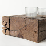 Lakara Reclaimed Wood Eight Tealight Table Candle Holder from Mercana - Luna Furniture
