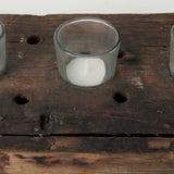 Lakara Reclaimed Wood Eight Tealight Table Candle Holder from Mercana - Luna Furniture