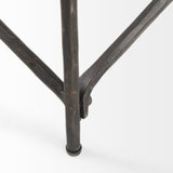 Lorlei I 53.0 X 35.0 X 15.5 White Marble Top W/ X-Shaped Gray Iron Base Coffee Table from Mercana - Luna Furniture