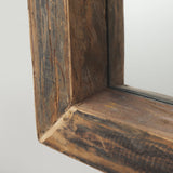 Gerome 28 x 48 Brown Wood Frame Rectangular Wall Mirror from Mercana - Luna Furniture