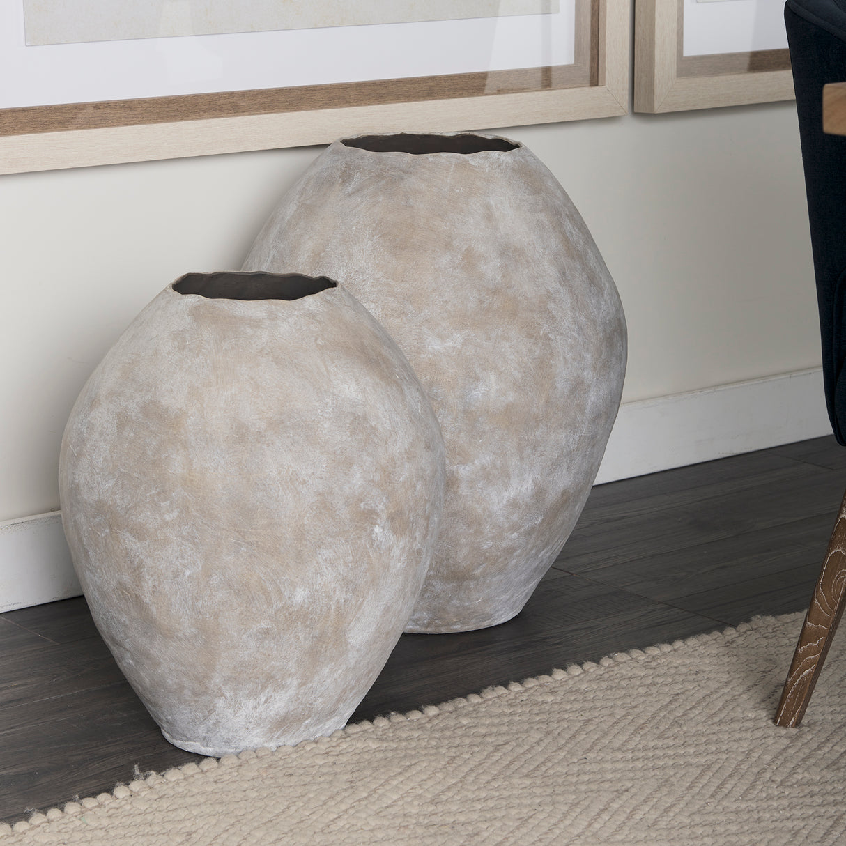 Gobi 19.75L x 20H Small Tan Ceramic Oval Vase from Mercana - Luna Furniture
