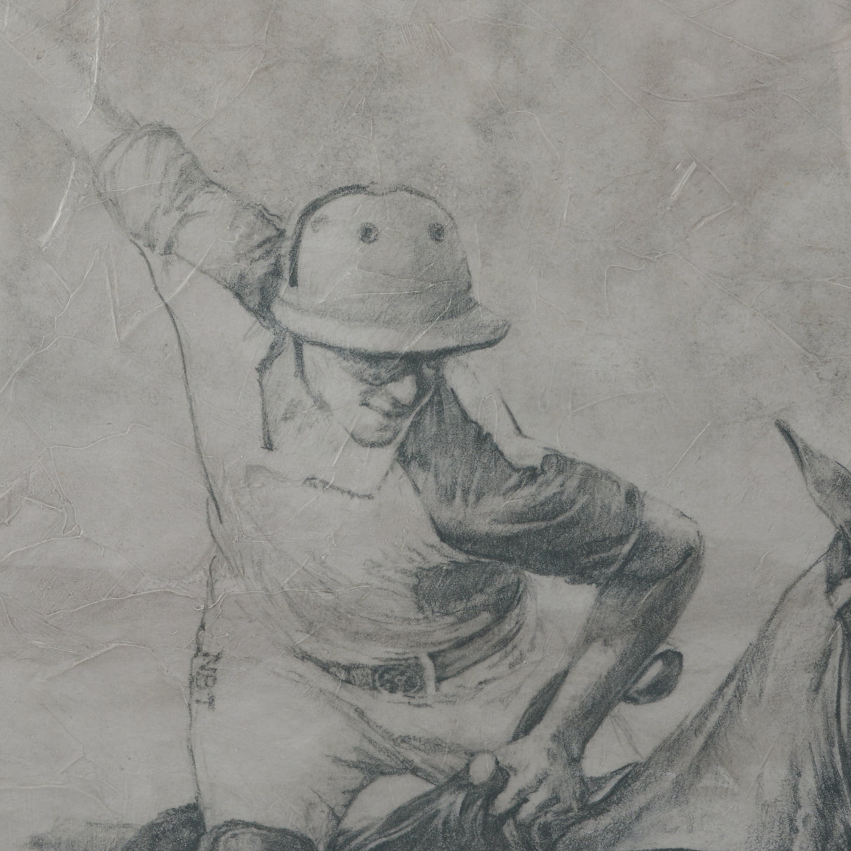 Polo Player I by Mercana Studio a Hand Embellished Textured Framed Art Print Matted under Glass from Mercana - Luna Furniture