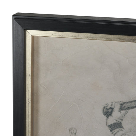 Polo Player II by Mercana Studio a Hand Embellished Textured Framed Art Print Matted under Glass from Mercana - Luna Furniture