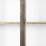 Taunton 80L x 10.5W x 90H Medium Brown Wood W/ Antique Nickel Metal Frame 6 Tier Shelving Unit from Mercana - Luna Furniture