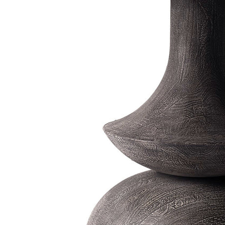 Crossman III 60L x 60W x 30H Dark Brown/Gray Solid Wood Base W/ Round Glass Top Dining Table from Mercana - Luna Furniture