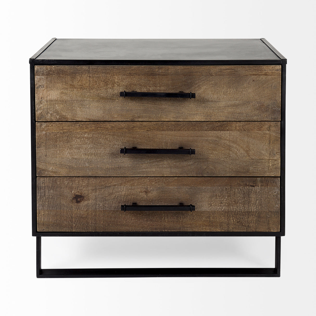 Alvin 34.5L x 21.5W x 30.0H Wood W/Metal Framing Accent Cabinet from Mercana - Luna Furniture