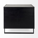 Alvin 34.5L x 21.5W x 30.0H Wood W/Metal Framing Accent Cabinet from Mercana - Luna Furniture