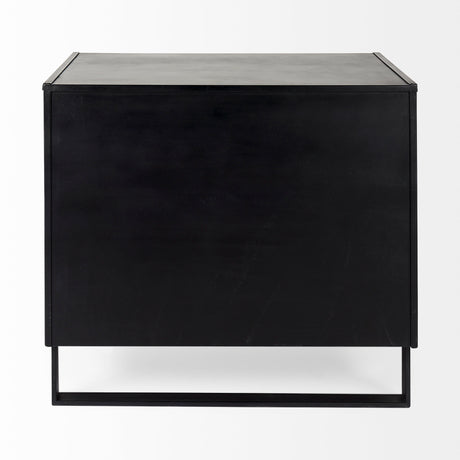 Alvin 34.5L x 21.5W x 30.0H Wood W/Metal Framing Accent Cabinet from Mercana - Luna Furniture