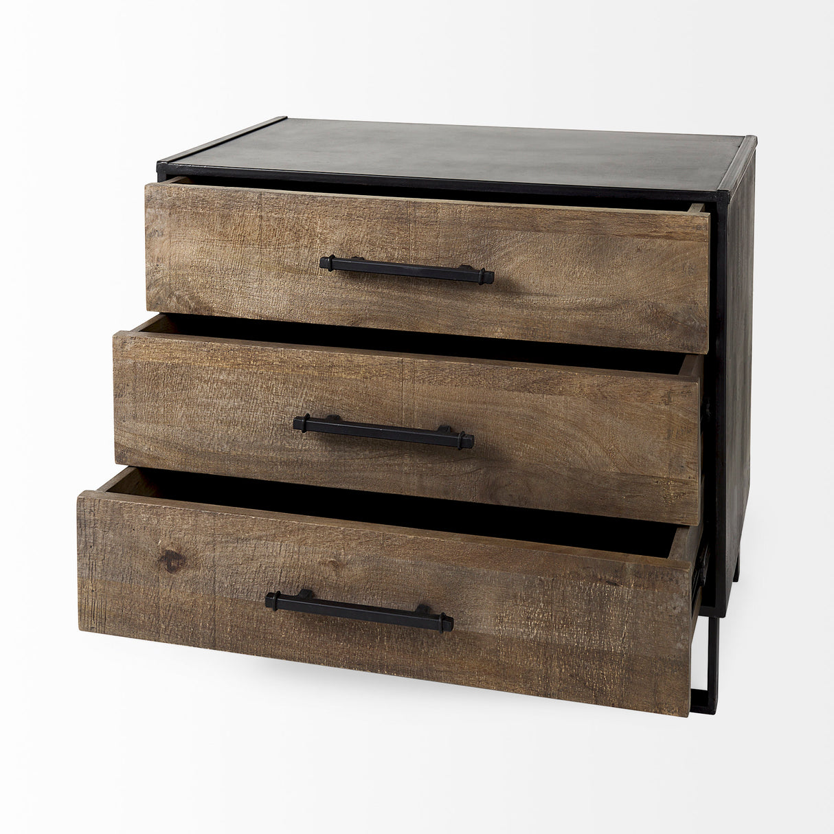 Alvin 34.5L x 21.5W x 30.0H Wood W/Metal Framing Accent Cabinet from Mercana - Luna Furniture