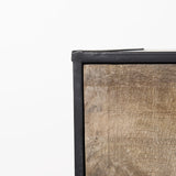 Alvin 34.5L x 21.5W x 30.0H Wood W/Metal Framing Accent Cabinet from Mercana - Luna Furniture