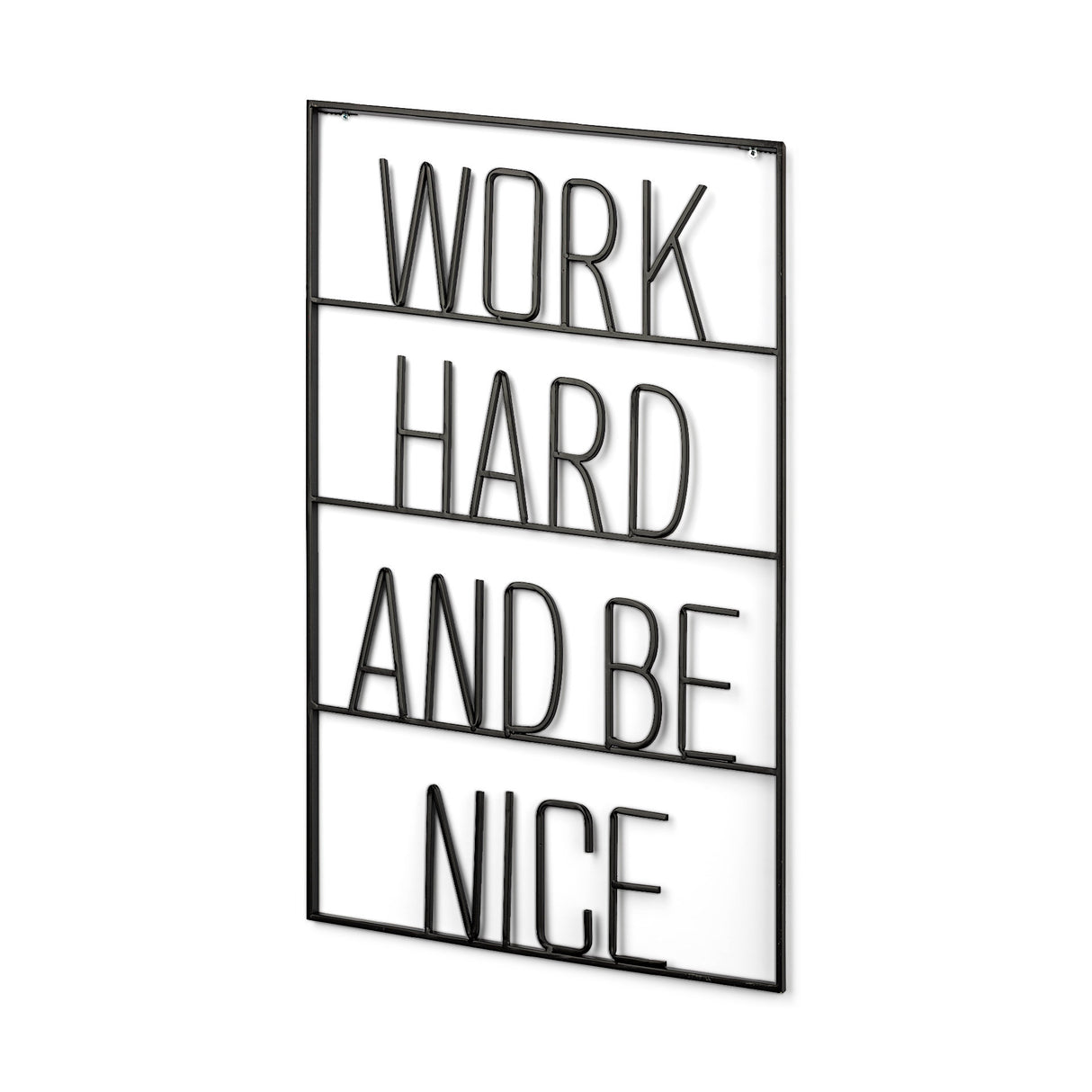Work Hard and Be Nice Sign from Mercana - Luna Furniture