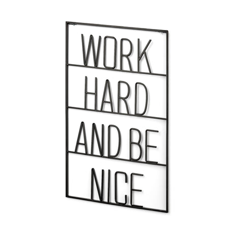 Work Hard and Be Nice Sign from Mercana - Luna Furniture