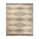 Emory 8x10 Gray Wool Hand Woven Diamond Patterned Rug from Mercana - Luna Furniture