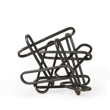 Henderson 10.4L x 8.3W x 7.7H Black Metal Paperclip Decorative Object from Mercana - Luna Furniture
