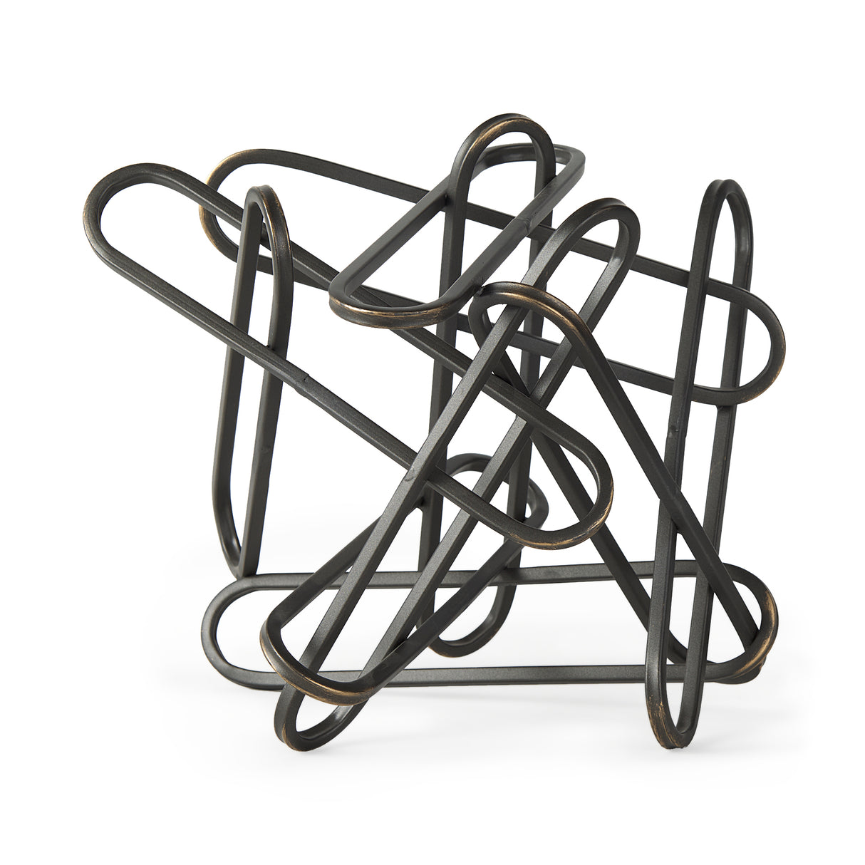 Henderson 12.2L x 9.1W x 9.1H Black Metal Paperclip Decorative Object from Mercana - Luna Furniture