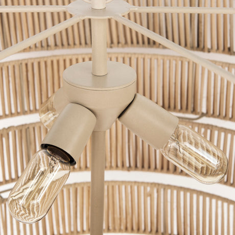 Marimba 40 L x 40 W x 24 H Natural Cane 6 Tier Chandelier from Mercana - Luna Furniture
