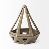 Hood 7.7L x 7.7W x 9.4H Bronze Geometric Ceramic Object from Mercana - Luna Furniture