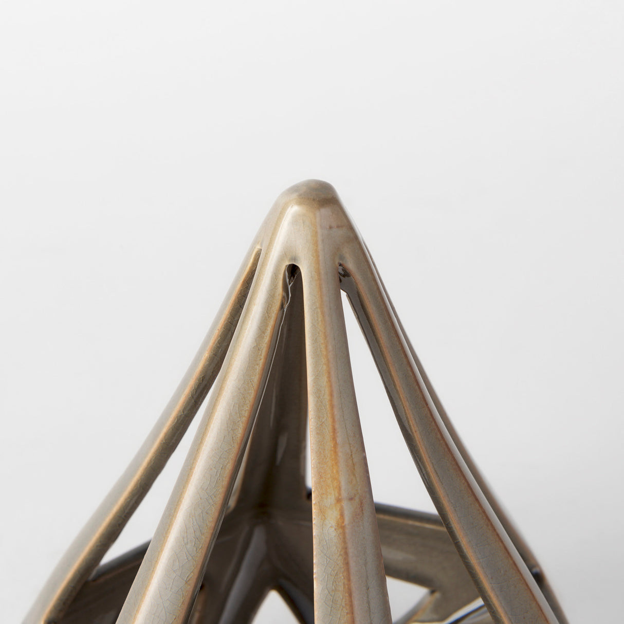 Hood 7.7L x 7.7W x 9.4H Bronze Geometric Ceramic Object from Mercana - Luna Furniture