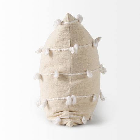Erica 20 x 20 Cream With White Detail Decorative Pillow Cover from Mercana - Luna Furniture