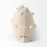 Erica 13 x 21 Cream With White Detail Decorative Pillow Cover from Mercana - Luna Furniture