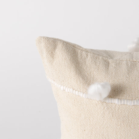 Erica 13 x 21 Cream With White Detail Decorative Pillow Cover from Mercana - Luna Furniture