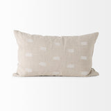 Lacey 13 x 21 Beige/White Decorative Pillow Cover from Mercana - Luna Furniture