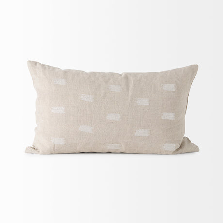 Lacey 13 x 21 Beige/White Decorative Pillow Cover from Mercana - Luna Furniture
