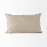 Lacey 13 x 21 Beige/White Decorative Pillow Cover from Mercana - Luna Furniture
