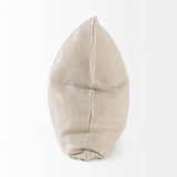 Enya 18L x 18W Beige and Cream Fabric Patterned Decorative Pillow Cover from Mercana - Luna Furniture
