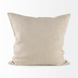 Enya 18L x 18W Beige and Cream Fabric Patterned Decorative Pillow Cover from Mercana - Luna Furniture