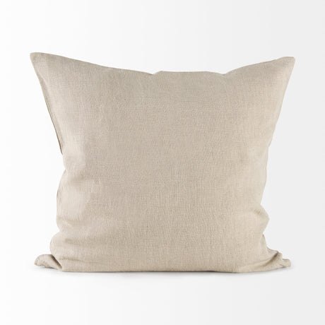 Enya 18L x 18W Beige and Cream Fabric Patterned Decorative Pillow Cover from Mercana - Luna Furniture