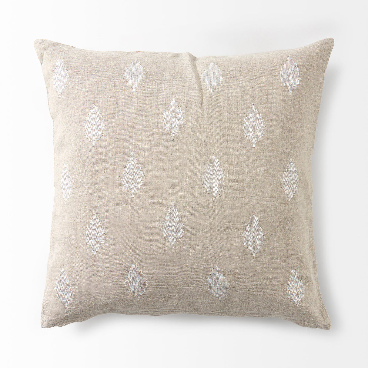 Enya 18L x 18W Beige and Cream Fabric Patterned Decorative Pillow Cover from Mercana - Luna Furniture