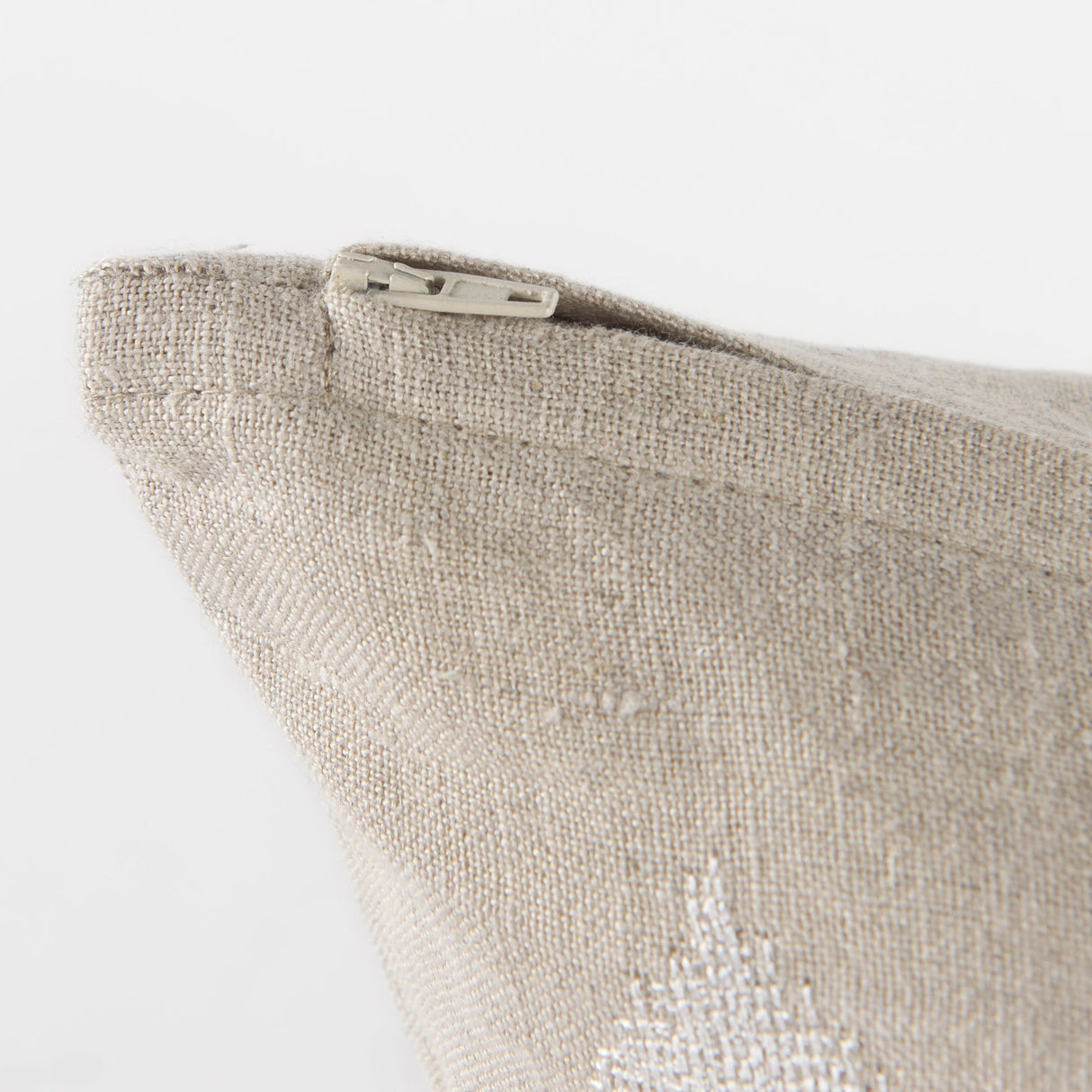 Enya 18L x 18W Beige and Cream Fabric Patterned Decorative Pillow Cover from Mercana - Luna Furniture