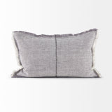 Thais 13L x 21W Gray Fabric Fringed Decorative Pillow Cover from Mercana - Luna Furniture