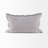 Thais 13L x 21W Gray Fabric Fringed Decorative Pillow Cover from Mercana - Luna Furniture