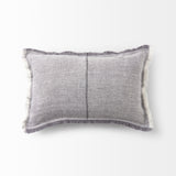Thais 13L x 21W Gray Fabric Fringed Decorative Pillow Cover from Mercana - Luna Furniture