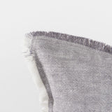 Thais 13L x 21W Gray Fabric Fringed Decorative Pillow Cover from Mercana - Luna Furniture