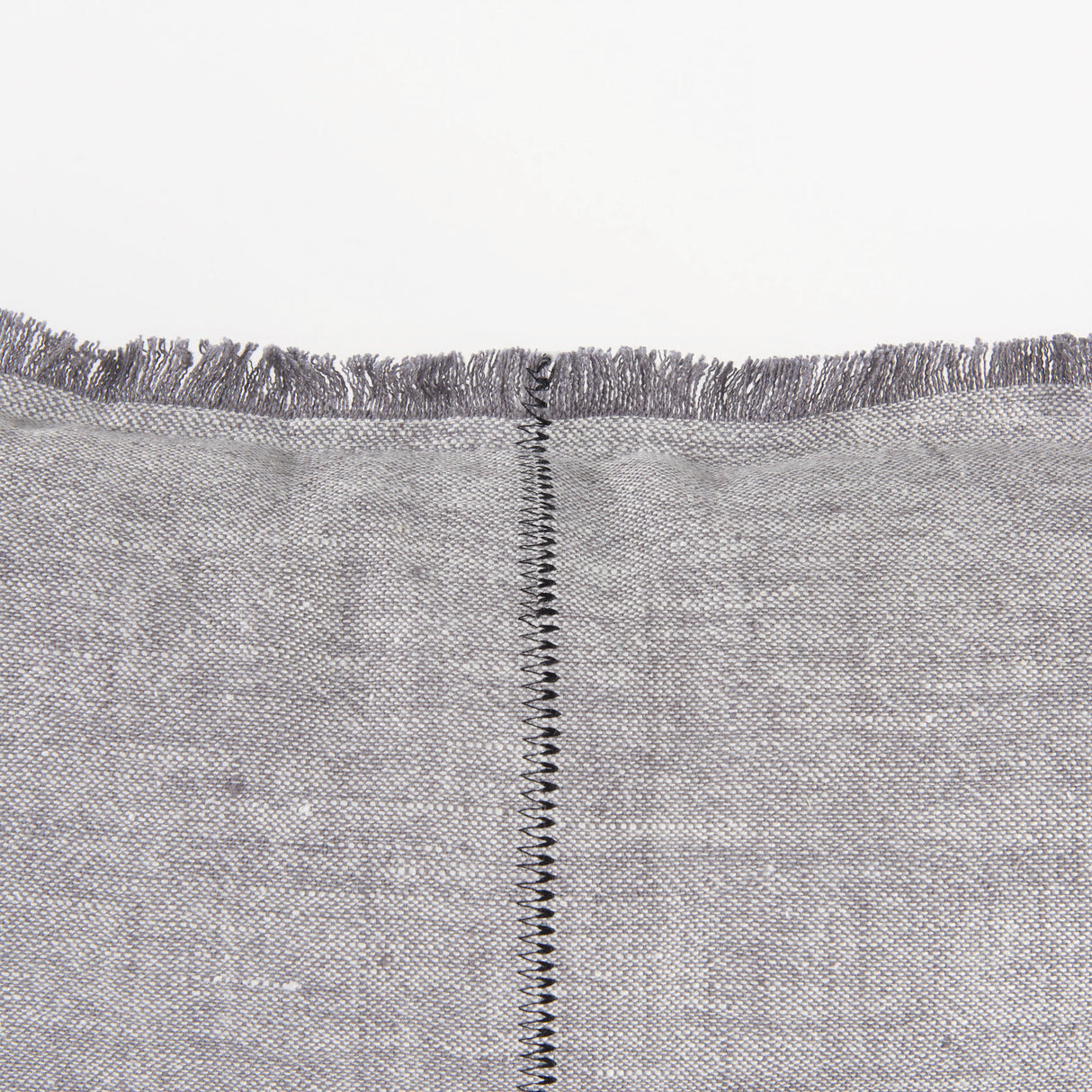 Thais 13L x 21W Gray Fabric Fringed Decorative Pillow Cover from Mercana - Luna Furniture