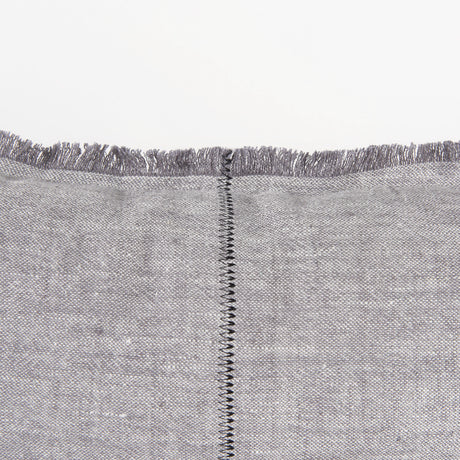 Thais 13L x 21W Gray Fabric Fringed Decorative Pillow Cover from Mercana - Luna Furniture