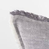 Thais 20L x 20W Blue and Cream Fringed Decorative Pillow Cover from Mercana - Luna Furniture