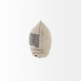 Raquel 13L x 21W Beige and Black Fabric Plaid Decorative Pillow Cover from Mercana - Luna Furniture