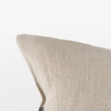 Raquel 13L x 21W Beige and Black Fabric Plaid Decorative Pillow Cover from Mercana - Luna Furniture