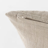 Raquel 13L x 21W Beige and Black Fabric Plaid Decorative Pillow Cover from Mercana - Luna Furniture